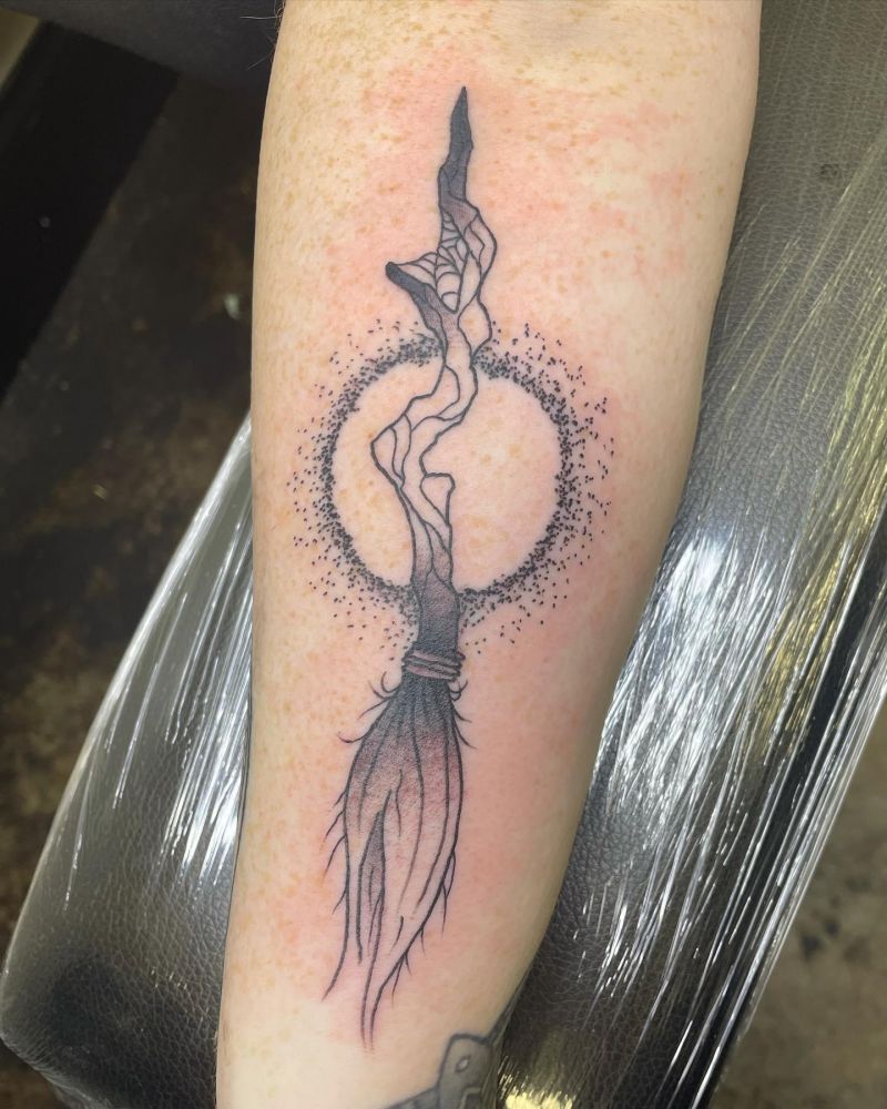 30 Awesome Broom Tattoos You Can Copy