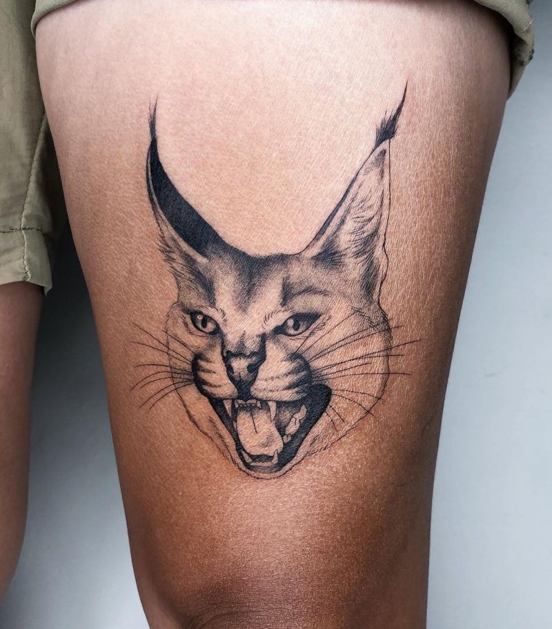 30 Awesome Caracal Tattoos You Can Copy