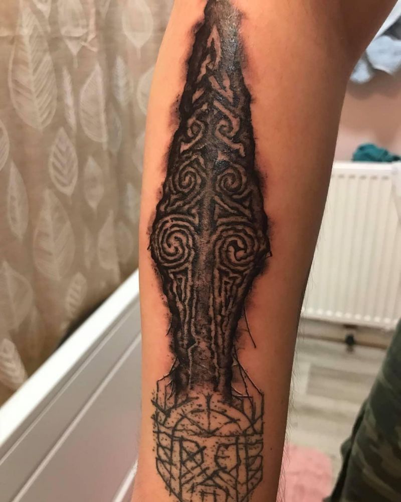 30 Unique Gungnir Tattoos You Will Love