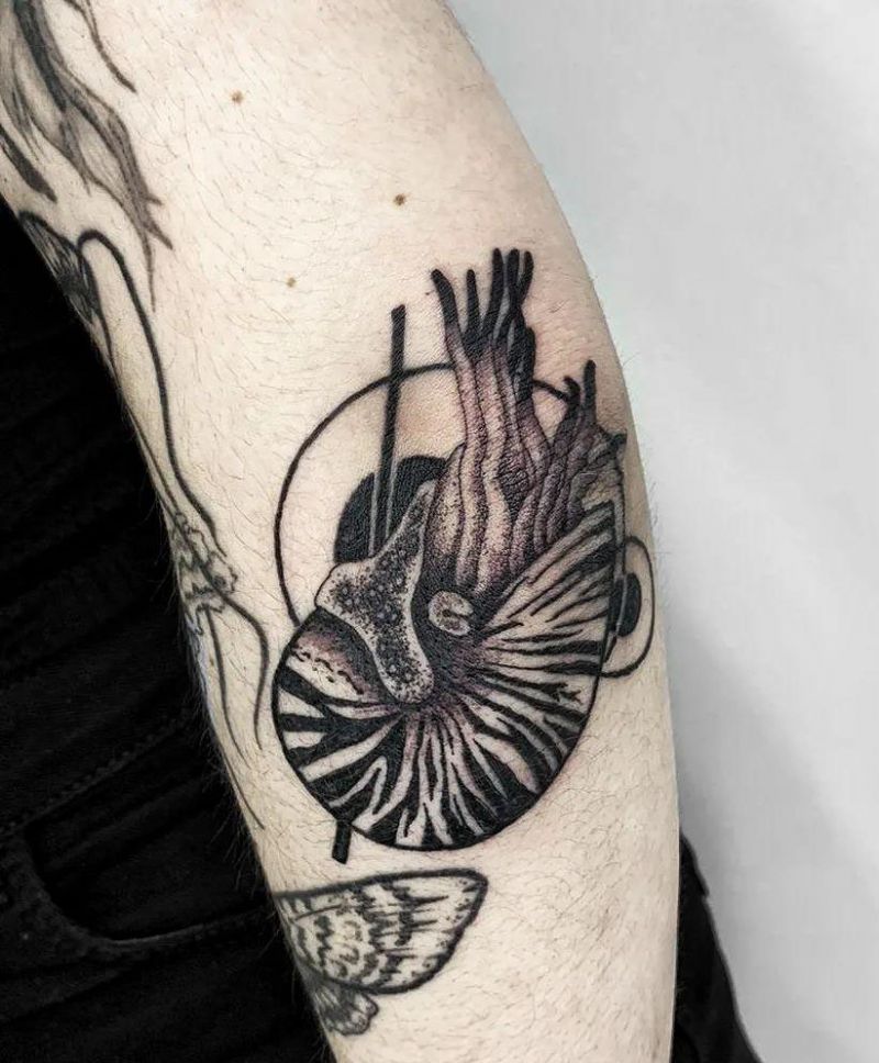 30 Awesome Nautilus Shell Tattoos You Can Copy