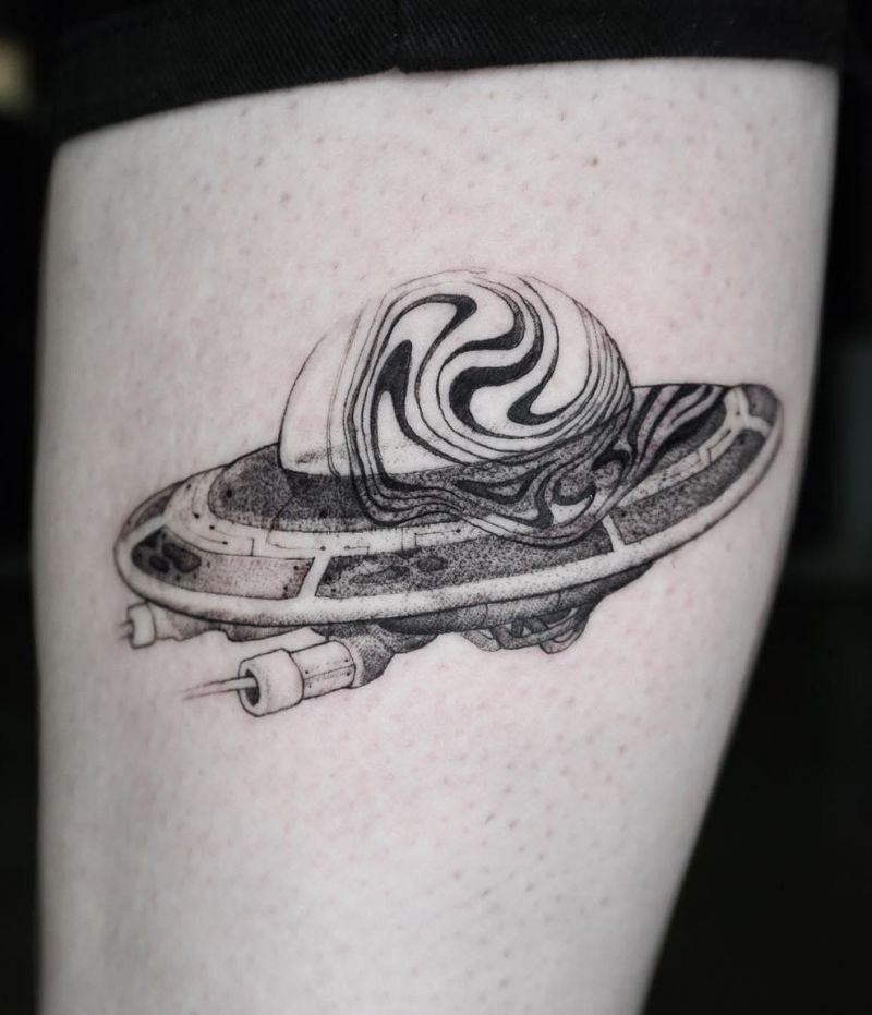 30 Gorgeous Spaceship Tattoos Make You Attractive