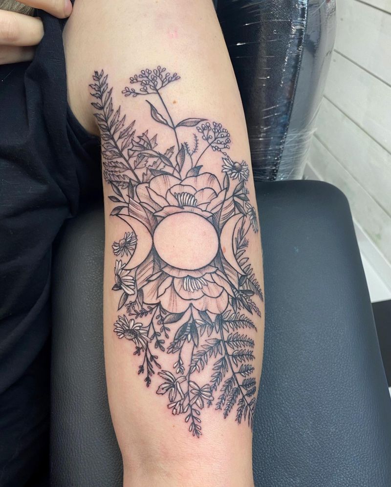 30 Awesome Triple Goddess Tattoos to Inspire You