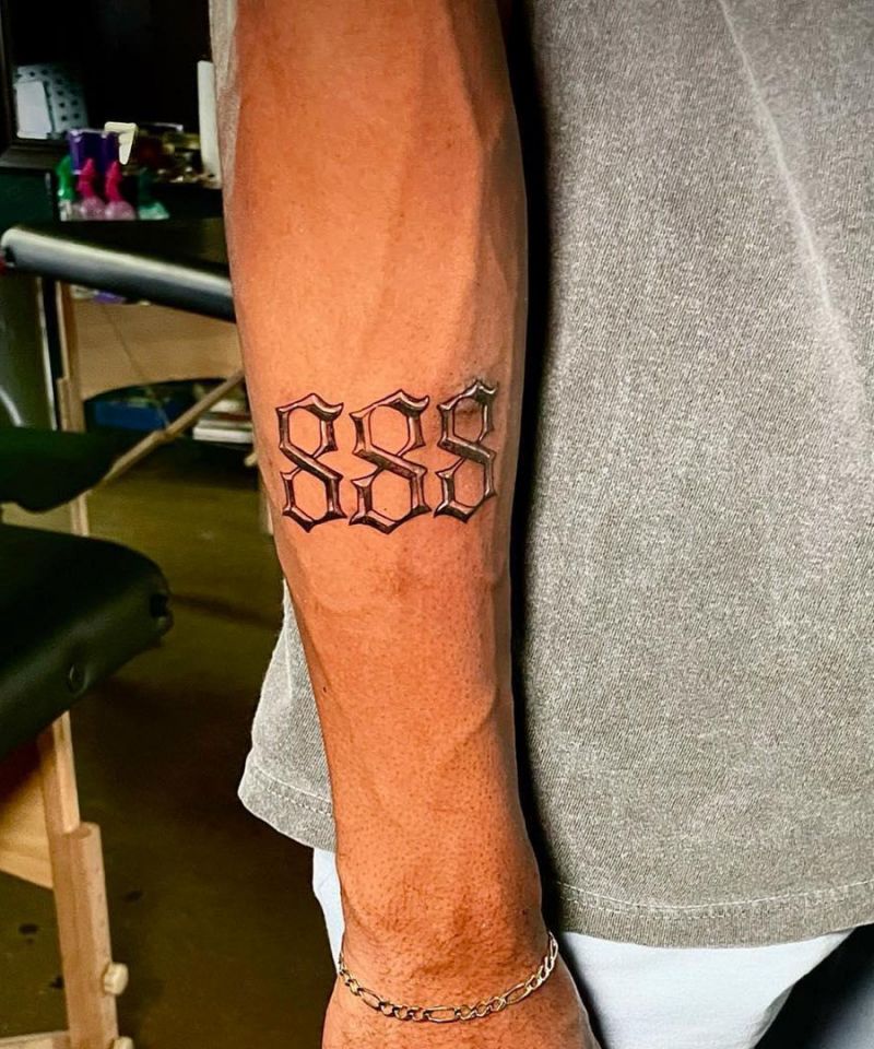 20 Awesome 888 Tattoos You Will Love