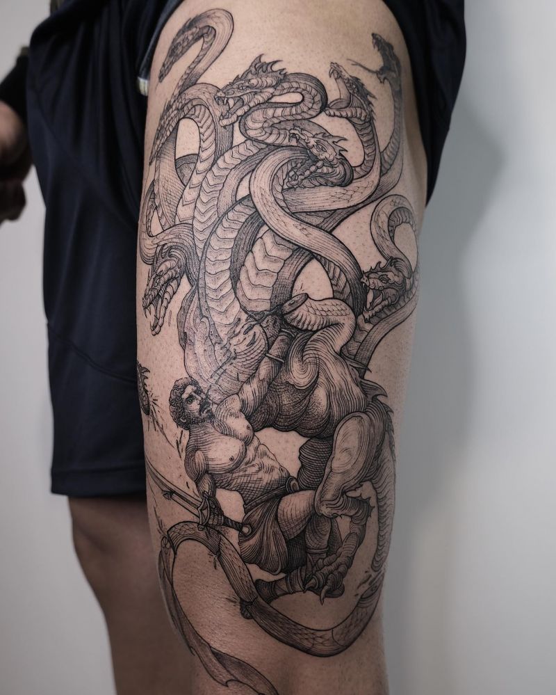 30 Awesome Hydra Tattoos You Can Copy