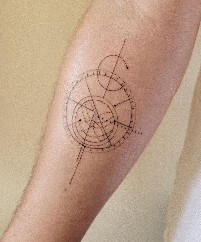 20 Awesome Astrolabe Tattoos You Can Copy