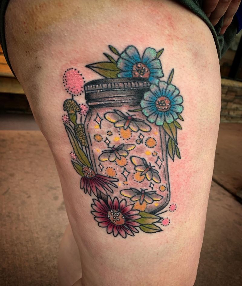 30 Pretty Firefly Jar Tattoos You Must Love