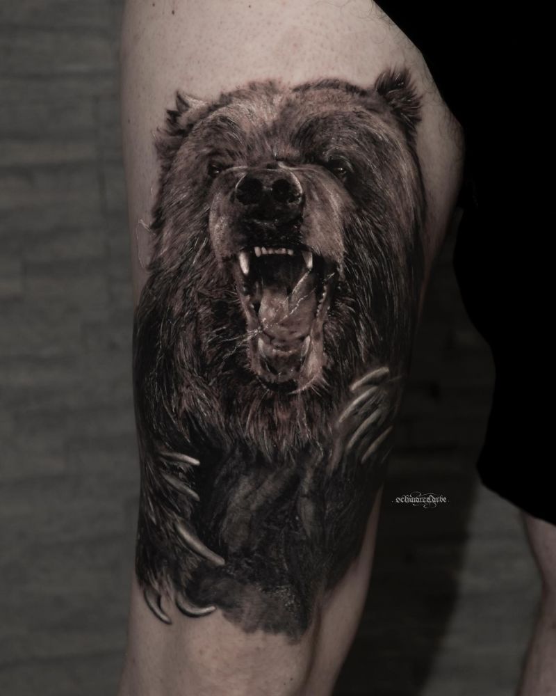 30 Awesome Grizzly Bear Tattoos For Your Next Ink