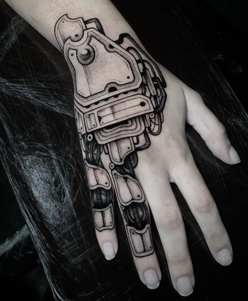 6 Unique Mechanical Hand Tattoos You Must Love