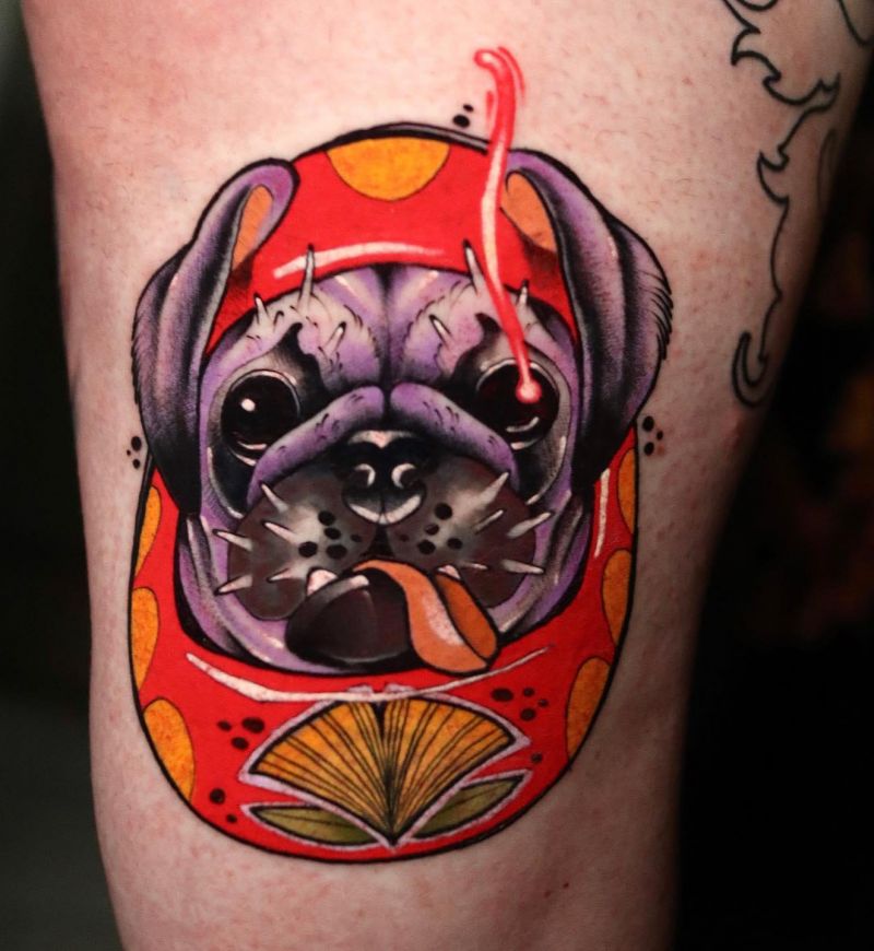 30 Cute Pug Tattoos You Must Love