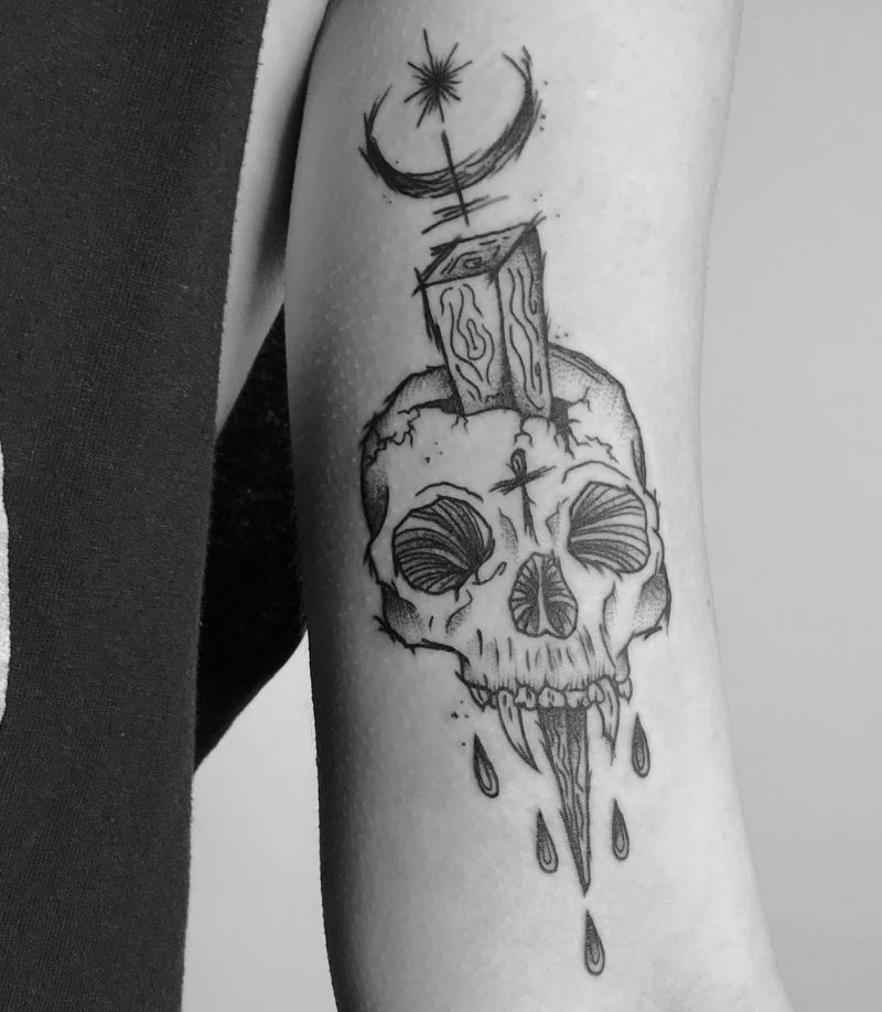 30 Cool Vampire Skull Tattoos for Your Inspiration