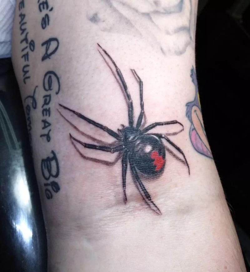 30 Unique Black Widow Spider Tattoos You Must Love