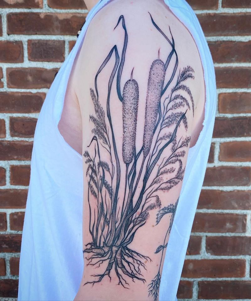 30 Pretty Cattail Tattoos For Your Next Ink