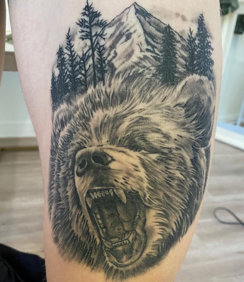 30 Awesome Grizzly Bear Tattoos For Your Next Ink