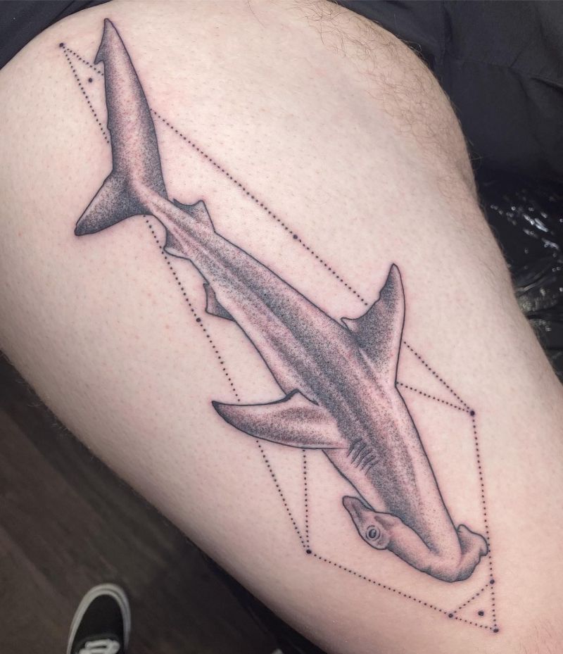 30 Unique Hammerhead Shark Tattoos You Must Love