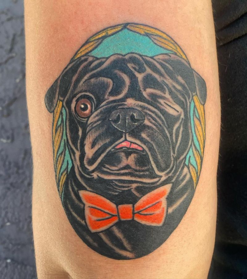 30 Cute Pug Tattoos You Must Love