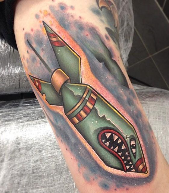 30 Unique Shark Bomb Tattoos You Must Love