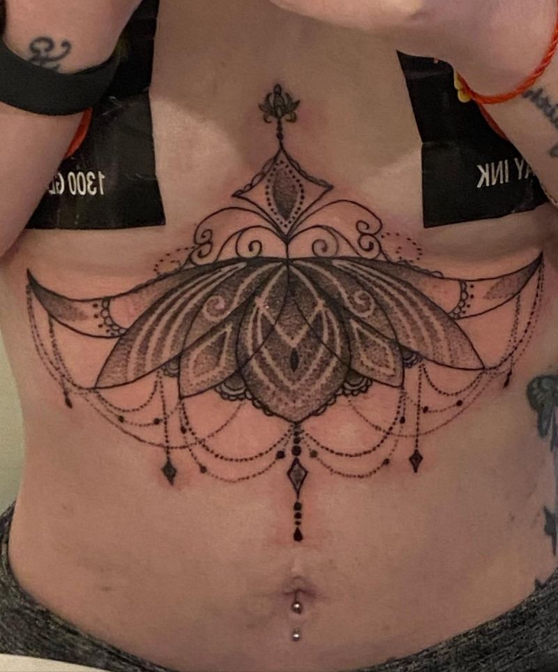 30 Pretty Sternum Tattoos For Your Next Ink