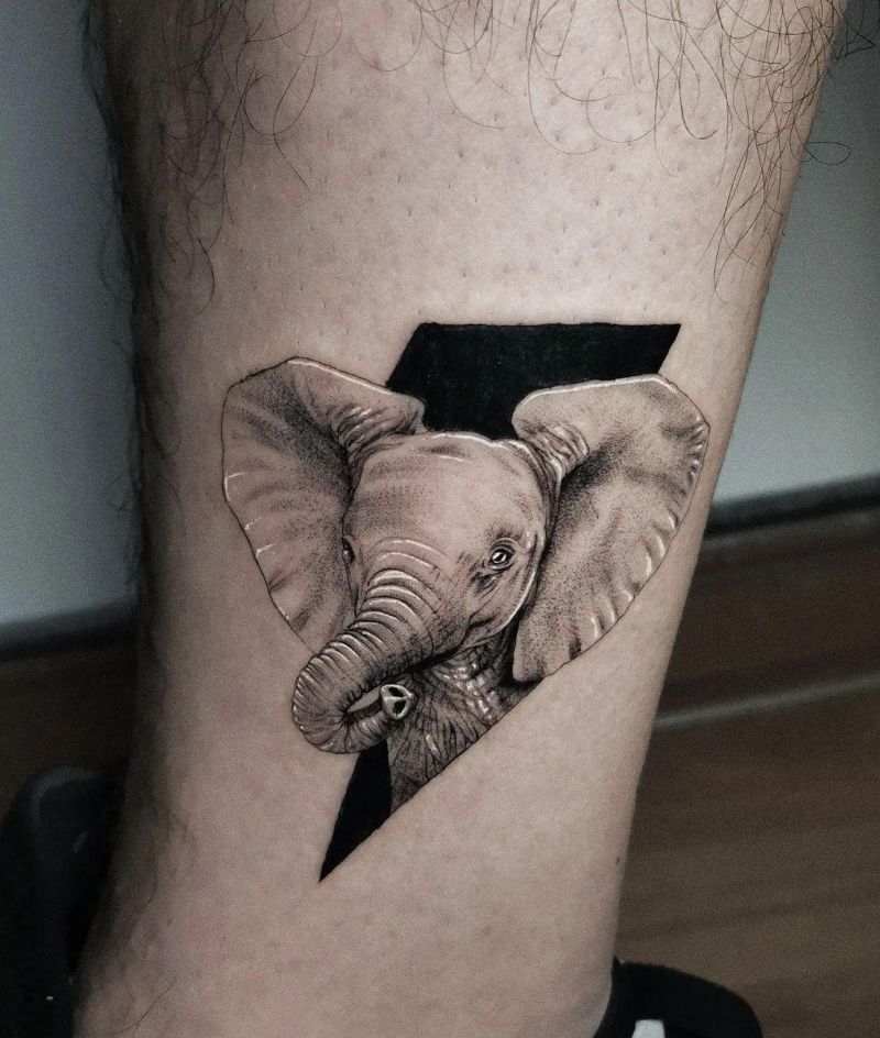 30 Cool Baby Elephant Tattoos for Your Inspiration