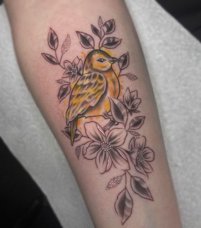 26 Pretty Canary Tattoos You Must Love