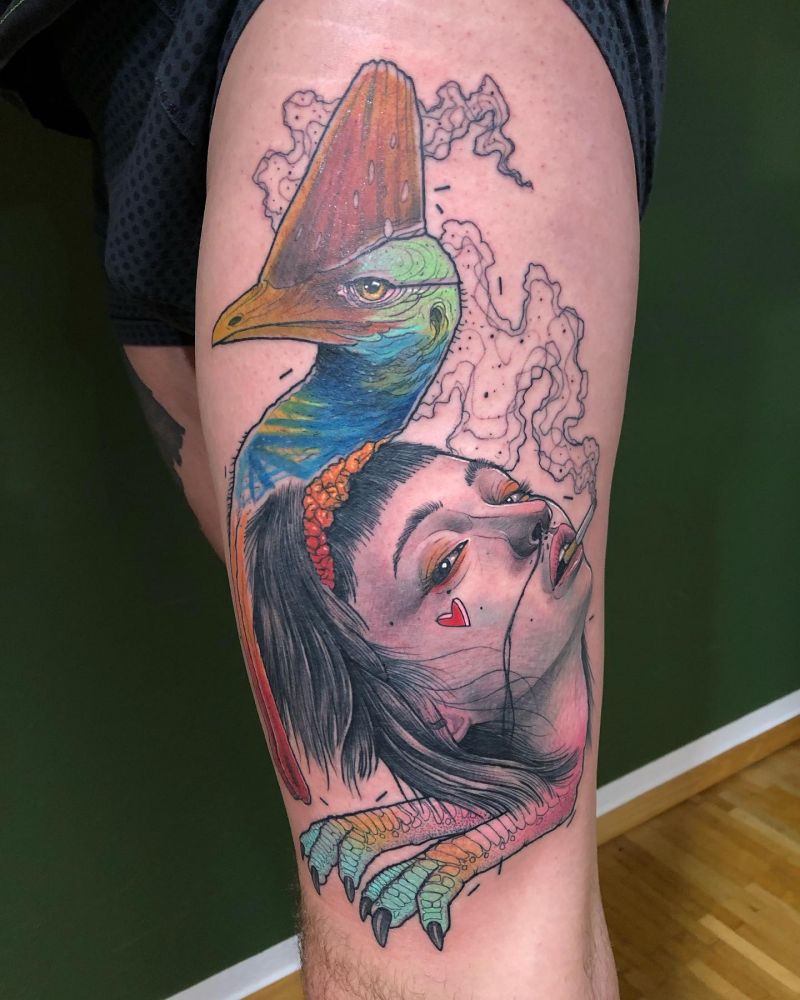 30 Unique Cassowary Tattoos You Must Love