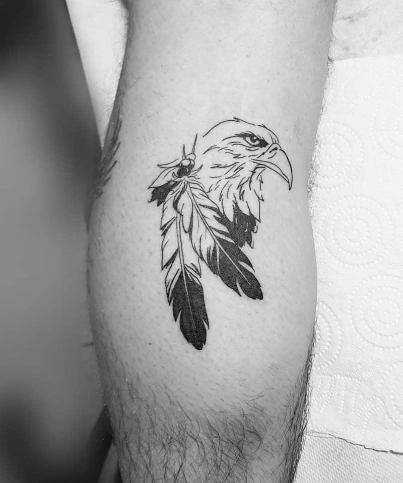 30 Pretty Eagle Feather Tattoos to Inspire You