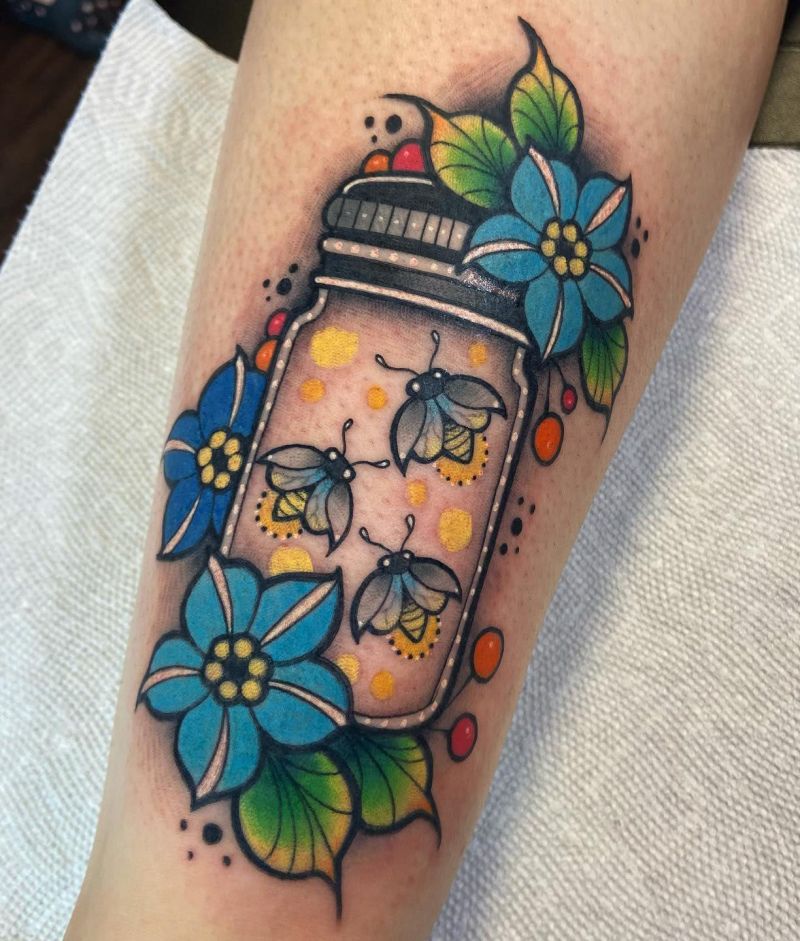 30 Pretty Firefly Jar Tattoos You Must Love