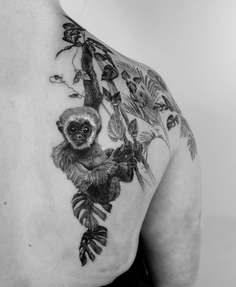 25 Unique Gibbon Tattoos for Your Inspiration