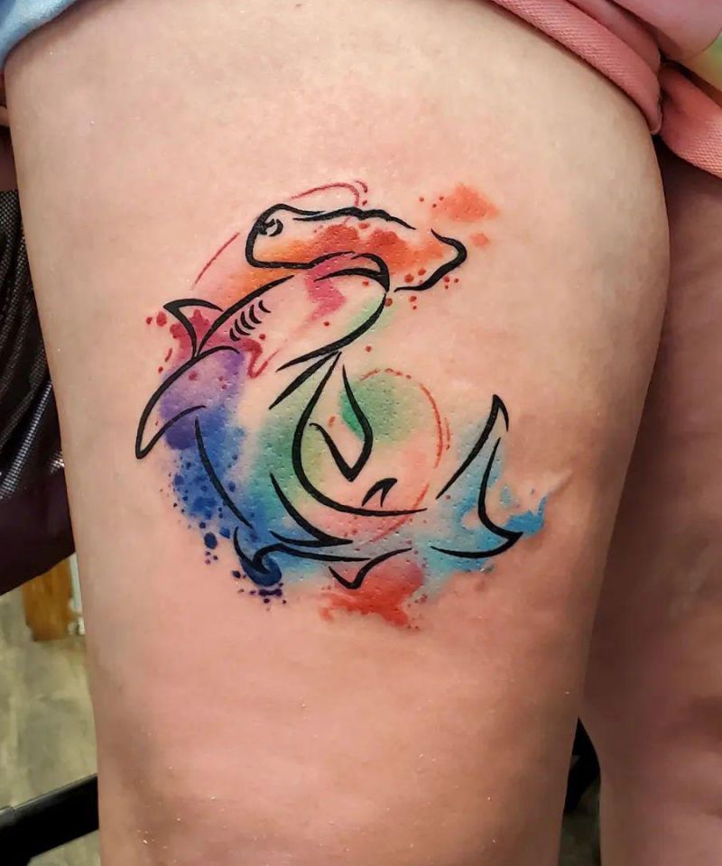 30 Unique Hammerhead Shark Tattoos You Must Love