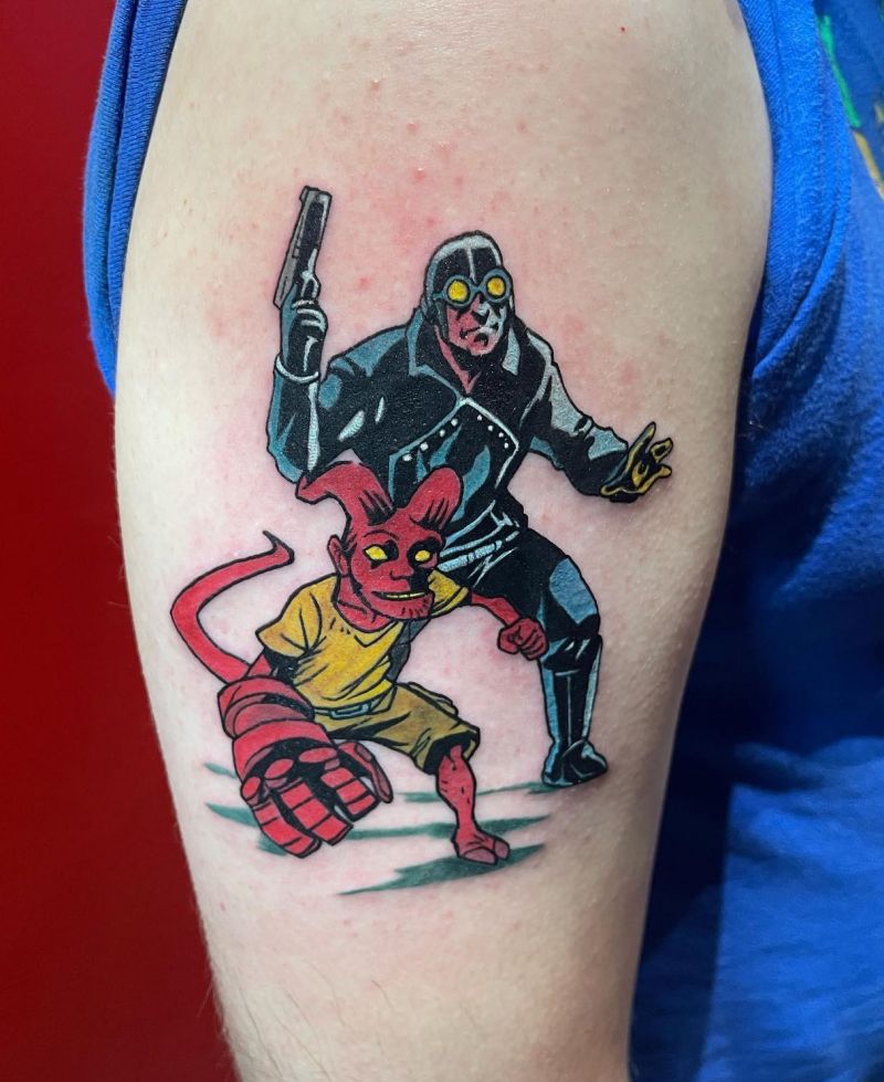 30 Unique Hellboy Tattoos You Must Love