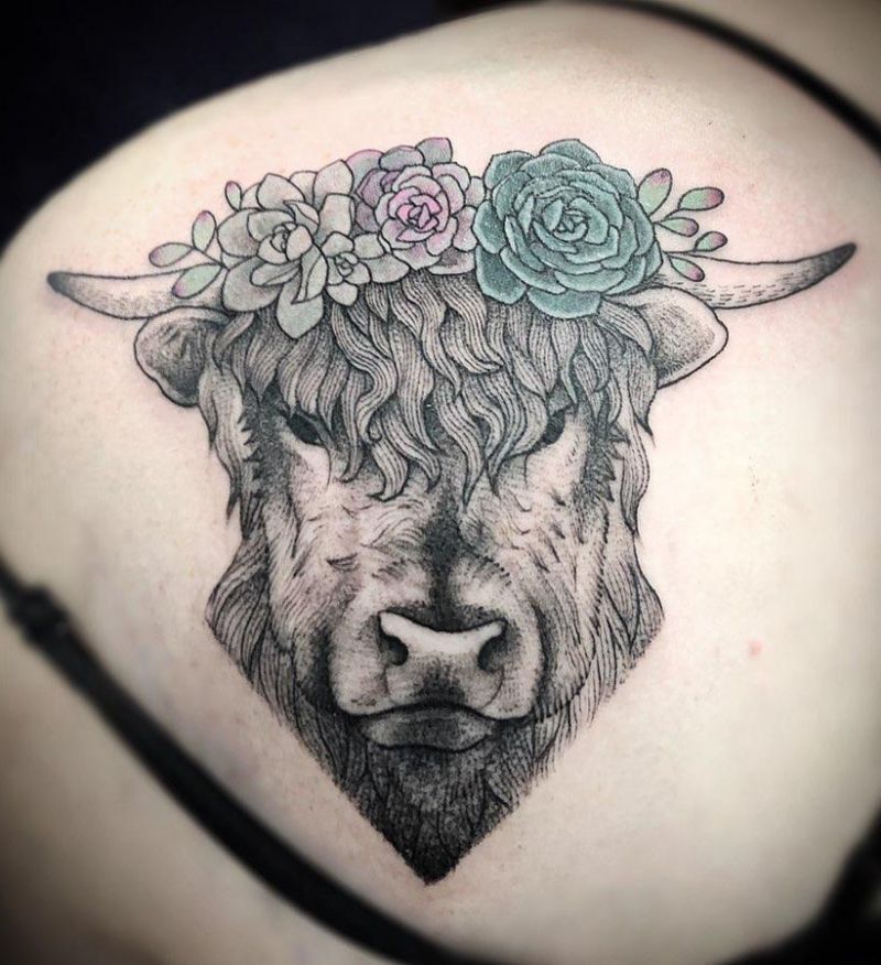 30 Classy Highland Cow Tattoos For Your Next Ink