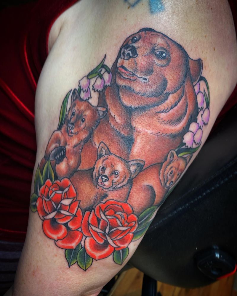 30 Classy Mama Bear Tattoos to Inspire You