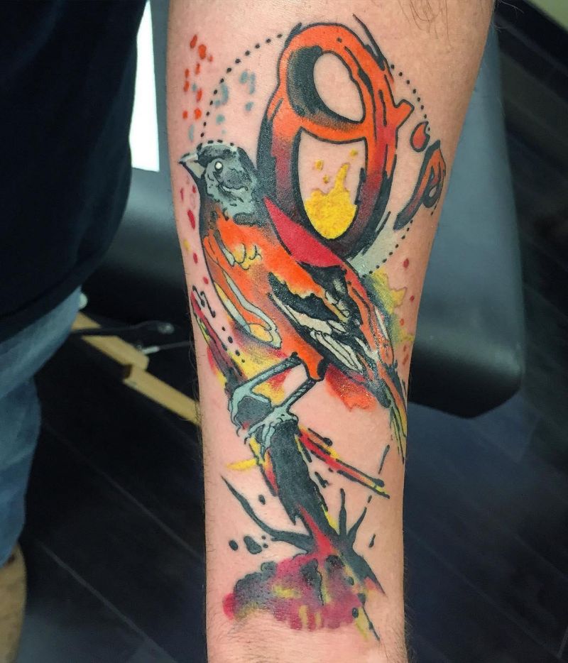 30 Pretty Oriole Tattoos to Inspire You