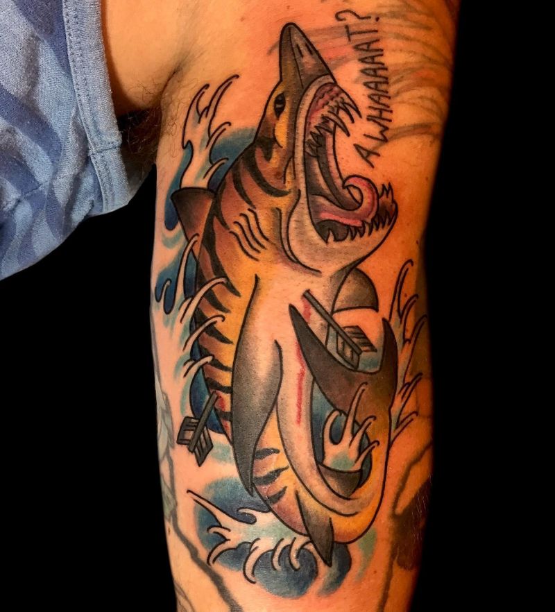 30 Unique Tiger Shark Tattoos You Must Love