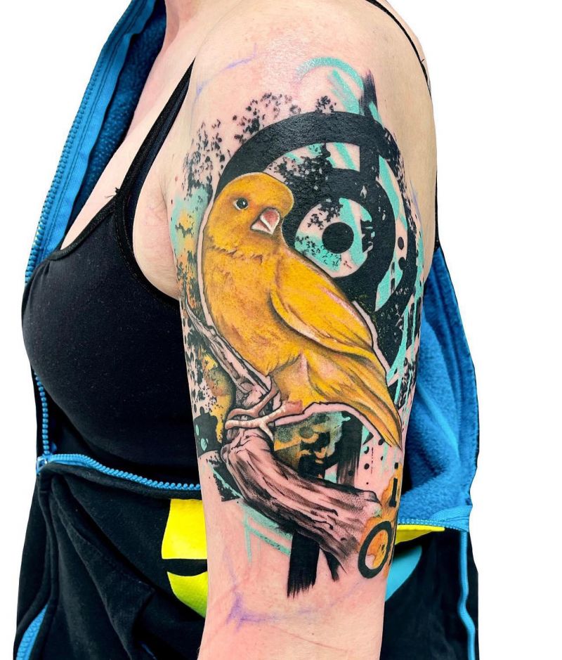 26 Pretty Canary Tattoos You Must Love