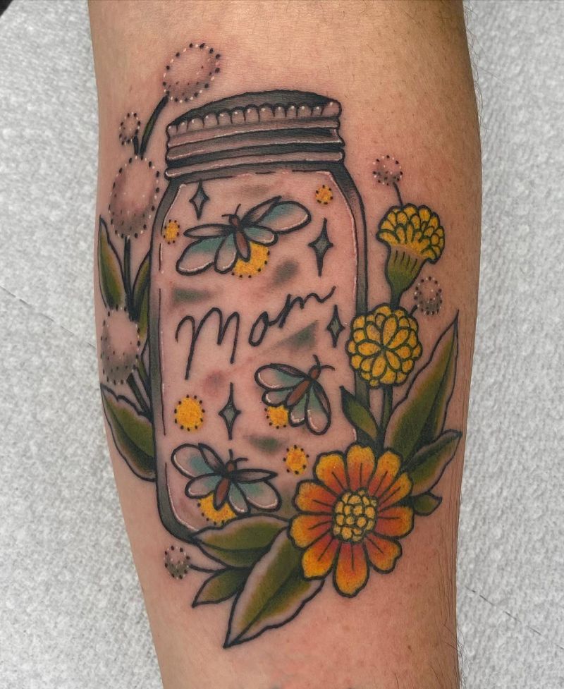 30 Pretty Firefly Jar Tattoos You Must Love