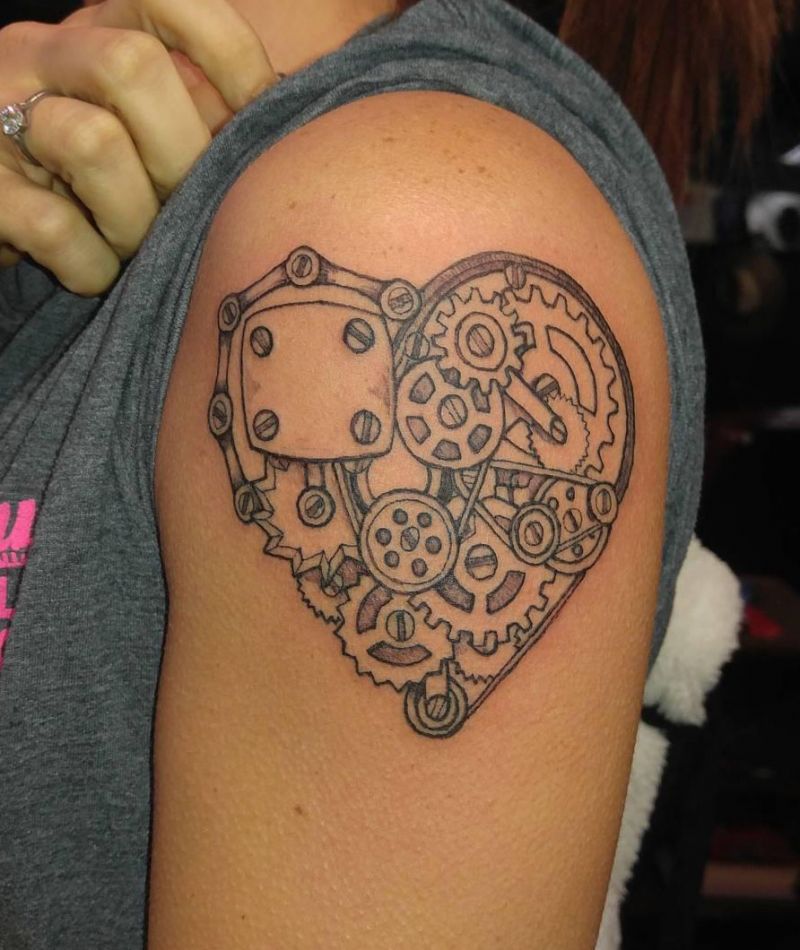 30 Unique Mechanical Heart Tattoos You Must Love