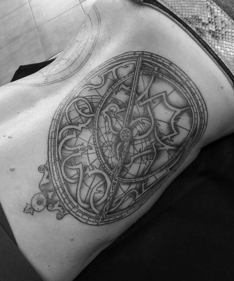 20 Awesome Astrolabe Tattoos You Can Copy