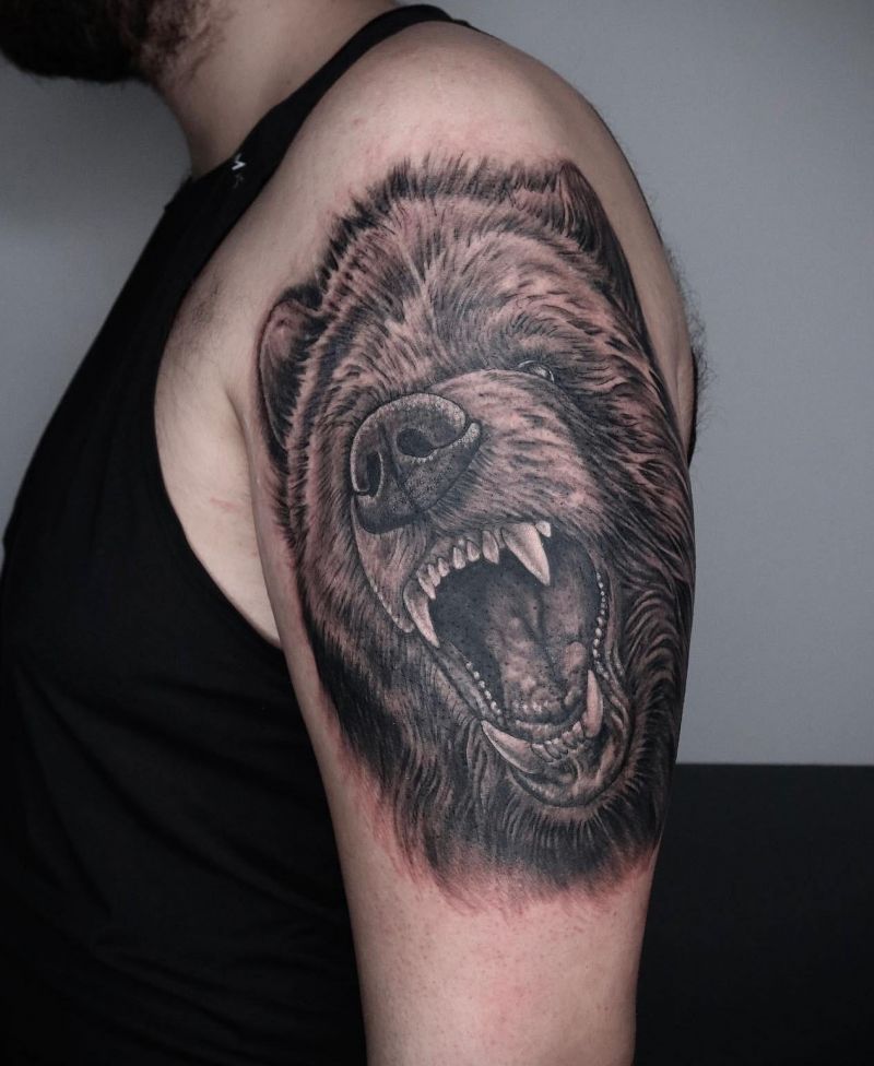 30 Awesome Grizzly Bear Tattoos For Your Next Ink