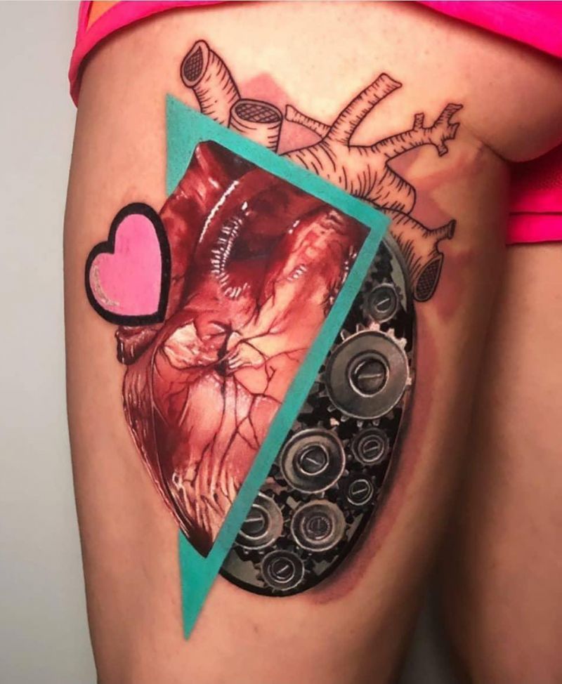 30 Unique Mechanical Heart Tattoos You Must Love