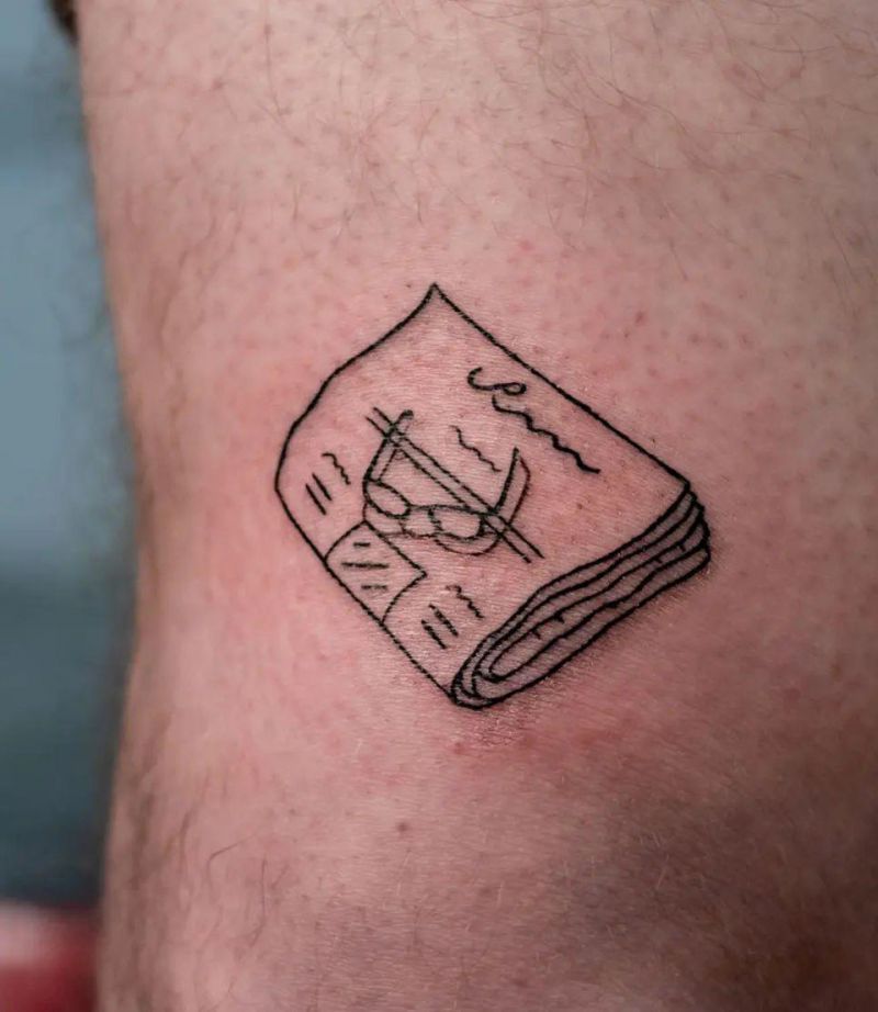 30 Unique Newspaper Tattoos You Must Love