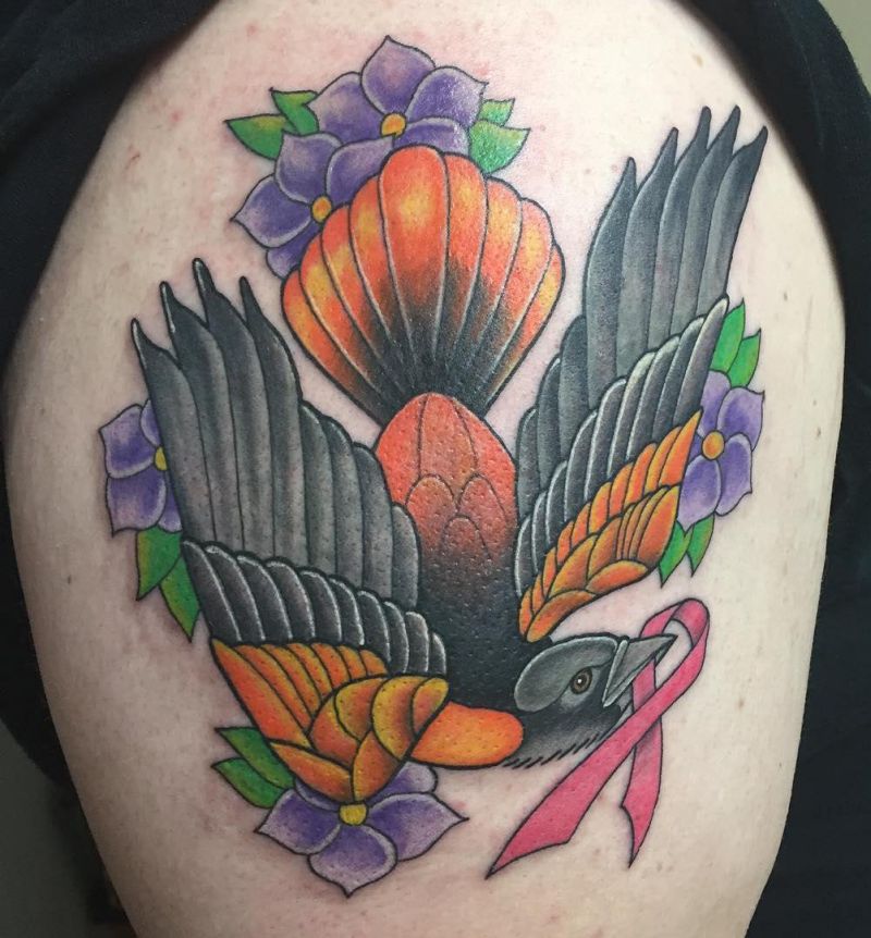 30 Pretty Oriole Tattoos to Inspire You