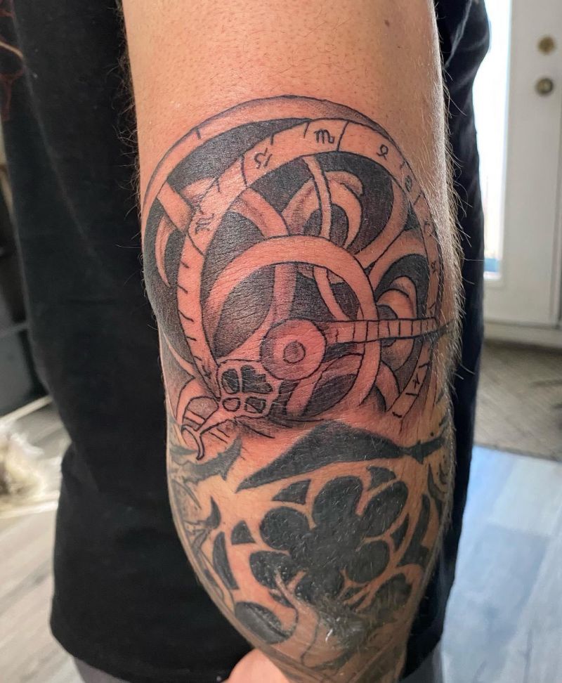 20 Awesome Astrolabe Tattoos You Can Copy