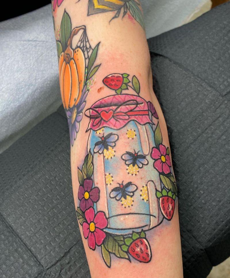 30 Pretty Firefly Jar Tattoos You Must Love