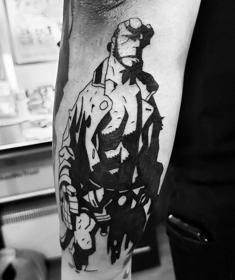 30 Unique Hellboy Tattoos You Must Love