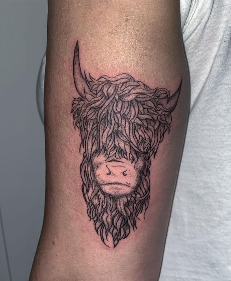 30 Classy Highland Cow Tattoos For Your Next Ink