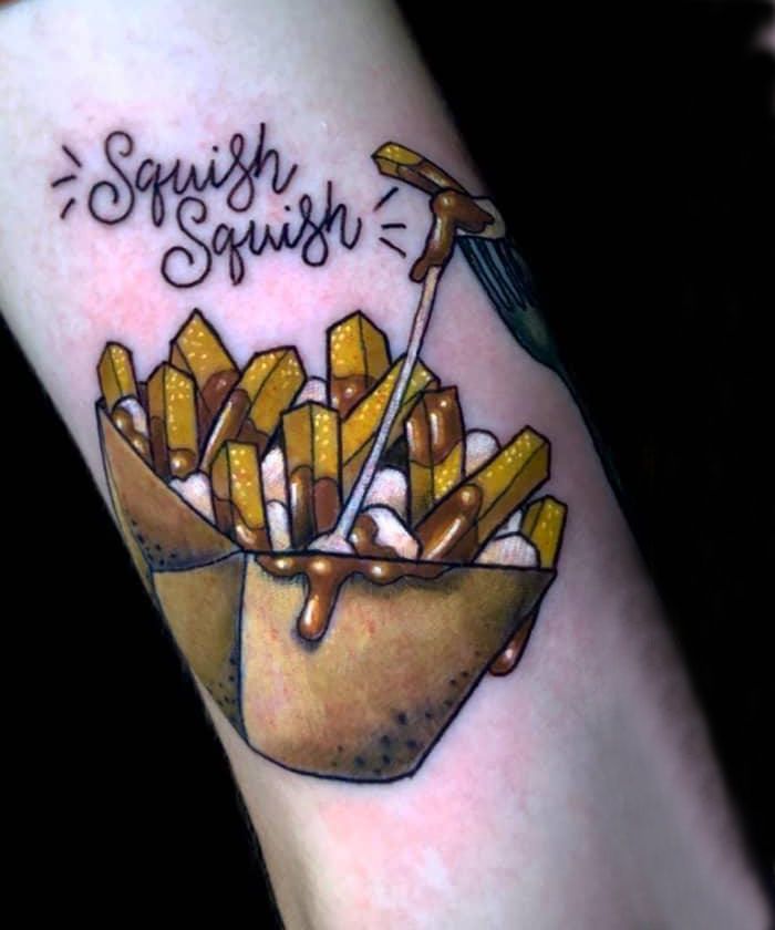 30 Unique Poutine Tattoos You Must Love