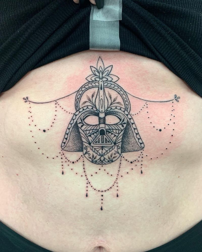 30 Pretty Sternum Tattoos For Your Next Ink