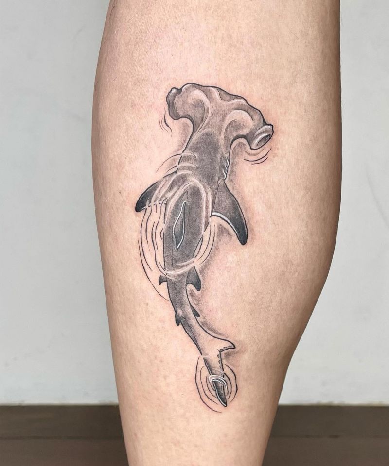 30 Unique Hammerhead Shark Tattoos You Must Love