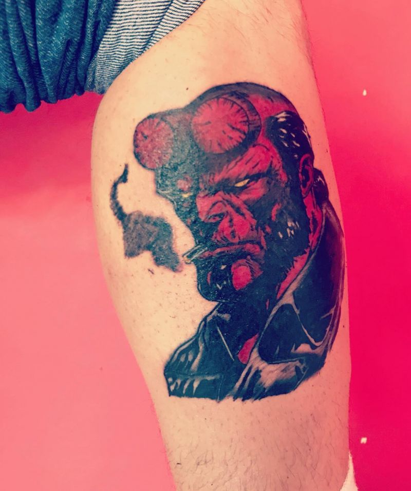 30 Unique Hellboy Tattoos You Must Love