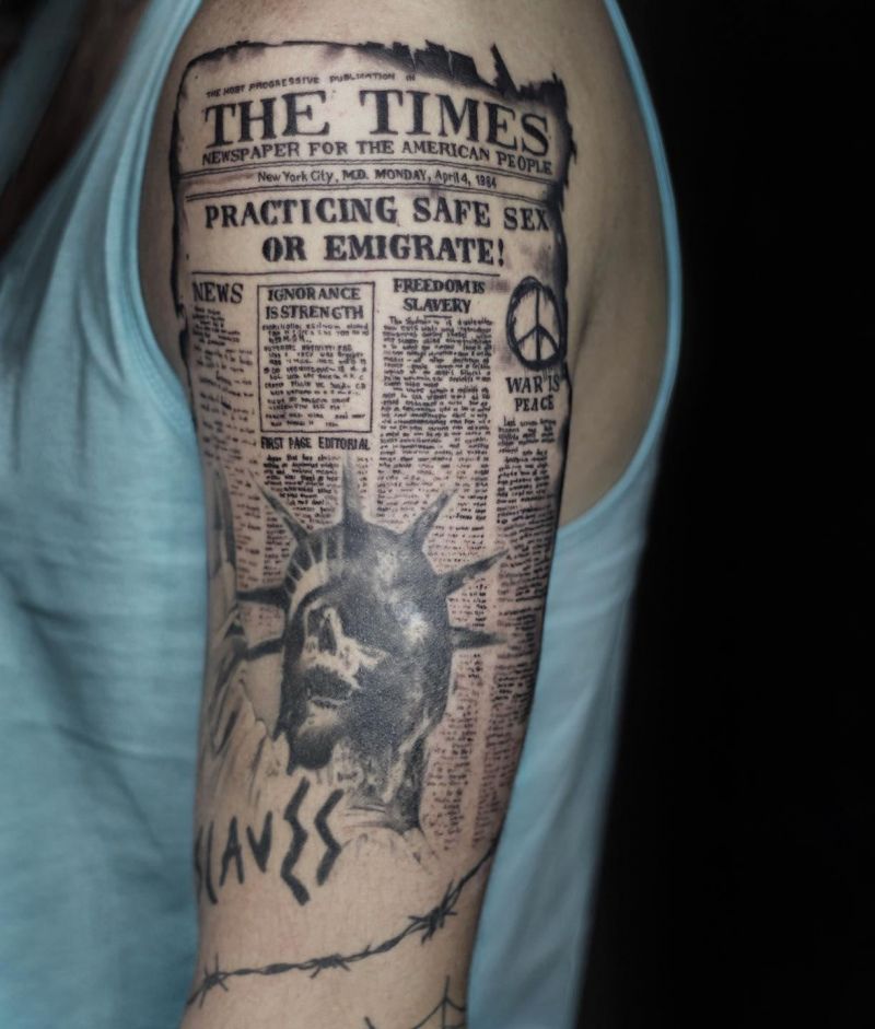 30 Unique Newspaper Tattoos You Must Love